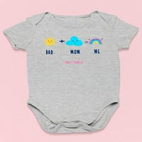 Sunce, oblak i dugački dizajn BodySuit dječji dojenčad -Image by Shutterstock, mjeseci