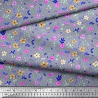 Soimoi pamučna ducka tkanina cveća cvjetna ploča za akvarel za ispis tkanine sa dvorištem širom