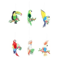 Tropske ptice saće viseći ukrasi papirna papagajki viseći ukrasi