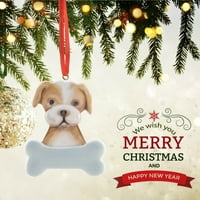 Heiheiup Božićni ukras životinjskih personaliziranih kuća za odmor Dekoracija za porodicu visi tanki