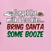 Divlji Bobby zaboravi mlijeko i kolačiće dovode Santa neke piće božićne muškarce grafički tee, svijetlo