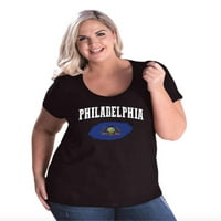 - Ženska pulks savidna majica, do veličine - Zastava Pennsylvania