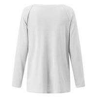 Ženske košulje Casual T majice V-izrez dugi rukav leptir s labavim uklapanjem tuničke vrhove bluze