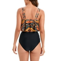 Ženski kupaći kostimi Tummmy Control Plus Size Coleit CoverUp Fas Fashion Tisak seksi bikini push-up
