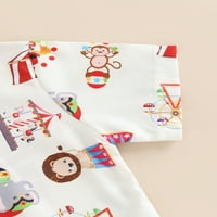 Huakaishijie Toddler Baby Boys Božićne odjeće Kratki rukav džentlmenman gumba Košulje BIB Hlače