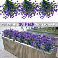 Paketi umjetno cvijeće za vanjsku dekoraciju, otporni na UV-u FAU plastično zelenilo Grmske biljke lažni