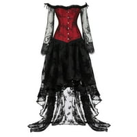 Ichuanyi zimska klirenska mreža Punk suknja Cosplay Ženske gotičke korzete Corset Bustier donje rublje
