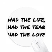 Poznata poezija citat Život suza Love Mouse Pad udoban igra uredski mat