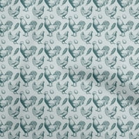 Onuone pamučni dres nebe plave tkanine ptice pijetao krojenje materijal tkanina za ispis tkanina sa