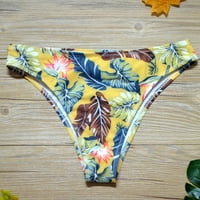 Seksi žena Bikini Štampano kupanje Kupanje na plaži Haw plivanje bikini dno žute s