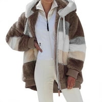 DrpGunly Jackets Y2K jakna poliesterska kapuljača na otvorenom za žene za žene zimski jakne za žene kaki 5xl