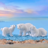 Mikro pejzaž Polarni medvjed ukras Predivan Polarni medvjed ukrasni smola za obnovu radne površine ukras