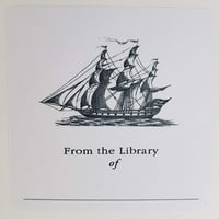 Klasična knjižica sa vintage sivom brodom ilustracije. Set od 10. 3 H 1 2 W popunite stil