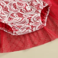 Novorođena novorođenčad Dječja djevojka 1. rođendanska odjeća set čipke cvjetne rukavice bez rukava rodysuit outfits