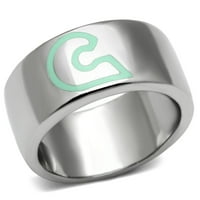 Luxe nakit dizajnira ženski prsten od nehrđajućeg čelika sa plavim i zelenim epoksidnim - veličinom