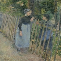 Pissarro: razgovor. Noil na platnu, Camille Pissarro, C1881. Poster Print by