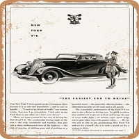Metalni znak - V de Luxe Cabriolet Top Up Vintage ad - Vintage Rusty Look