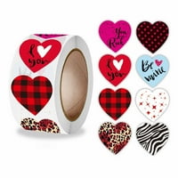 Naslovna ukras Funky Heart Roll naljepnice za Valentinovo šarene naljepnice u obliku srca zaljubljene