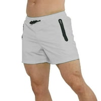 Muški kratke hlače Ljeto u boji zatvarača sa zatvaračem Striped Džepne poteze Sport koji radi ravno