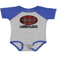 Inktastični tata Little Lumberjack plairani poklon Baby Bodysuit