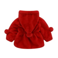 Loopsun Ljetna štednja odjeća Dječji zimski kaputi za djevojke za dijete Čvrsta boja zadebljana plišana