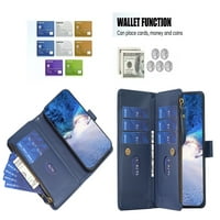 Elepower za Galaxy S ultra futrola za zatvaranje nosač sa novčanom karticom PU koža [TPU Shootoff Interion]