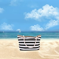 Cleance Tropsko ljetno palmilo list Velika torba za plažu za žene Tote torbe za ponovno punjenje nameštajuća
