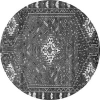Ahgly Company u zatvorenom okruglom perzijskim sivim tradicionalnim prostirkama, 6 'okruglica