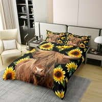 -Dake Cute Deer Posteljina pamučna pokrivača za pokrov za spavaću sobu DEER HUNVET Poklopac Pamuk
