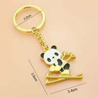 PANDA Keychain Lijep aktivnost Pokloni Suvenir Crtani Ski Panda Key Fob Privjesak Poklon događaja