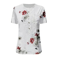 Ljetni vrhovi za ženske majice kratkih rukava za ženske majice za žene za žene majice Ženske bluze na