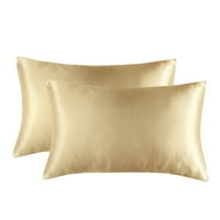 Goory satenski jastučnici Standardni set od - bijeli svileni jastuk za kosu i kožu, satenski jastuk