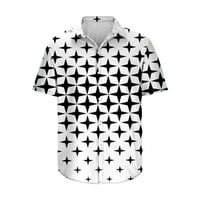 Daqian muns polo majice za muškarce geometrijska majica 3D negirajući redovito tiskovina majica kratkih