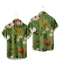 Ljetni plantain ostavlja cvijeće lijepe temu muškarci polo majica Novost kratka rukava odjeća za muškarca