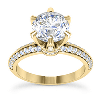 1.50CTW Prirodni dijamantski faul 18k žuti zlatni dijamant-prsten za angažman
