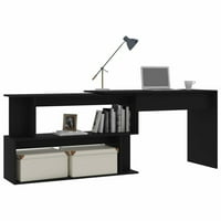 Moobody Corner Računalni sto sa otvorenim pretincima Rotirav pisaći stol za čišćenje drva Stol za garanje