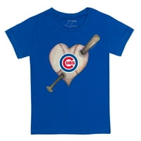 Dojenčad Tiny Turpap Royal Chicago Cubs Majica za srce