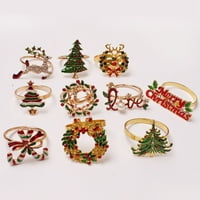 Prstenovi božićne salvete - Držač za salvete za odmor Božićni stolni ukras kopča salveta