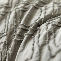 Ultra mekani mikrovlakni prekrivač od mikrovlakana puna veličina Postavite sivu teksturiranu posteljinu
