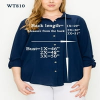 Žene plus veličina dugih rukava sa kablovima kosihihif koshiba Solid Top Bluze