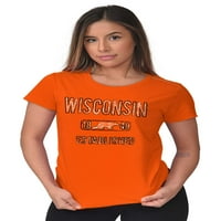 Wisconsin nevolje za nevolje za žensku žensku majicu Dame Tee Brisco Brends X