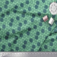 Soimoi Zelena pamučna patfana tkanina Mandala geometrijska tiskana tkanina od dvorišta široko