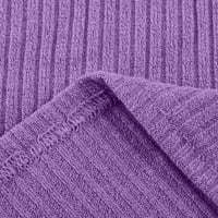 Ženska klirenska odjeća Prodaja Ženski turtleneck pleteni džemper duks dugih rukava elegantne casual vrhove ljubičaste s