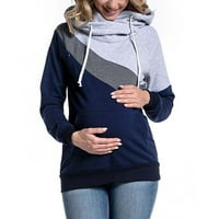 Košulje za dojenje za žene s kapuljačom dugim čišćenjem dame materinstvo dugih rukava dojenje džemper