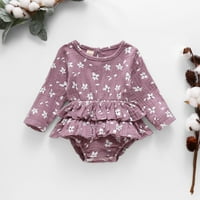 Dadaria Fall Baby Boys Girls Odjeća za novorođenčad dugi rukavi ruffles cvjetni print Bodysuit Romper