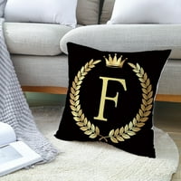 Fubani jastuk u dekorativnom kožnom za pranje kože crni zlatni jastuk za bacanje za dom