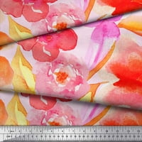 Soimoi pamučne voile tkanine cvjetni akvarelni tkanini otisci sa dvorištem širom
