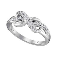 10k bijelo zlato okruglo Diamond Infinity prsten CTTW