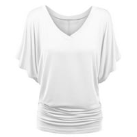 Ženske vrhove bluza Ležerne prilike za lakiranje, solidne boje ženske košulje posade vrat ljeto bijelo
