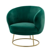 Moderna akcentna stolica, baršun bačva sa zlatnim metalnim nogama, tapecirana klupska stolica za dnevni